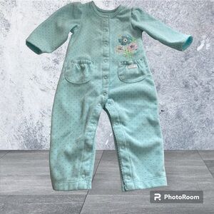 Carters sleeper bodysuit 12 months mint green girls